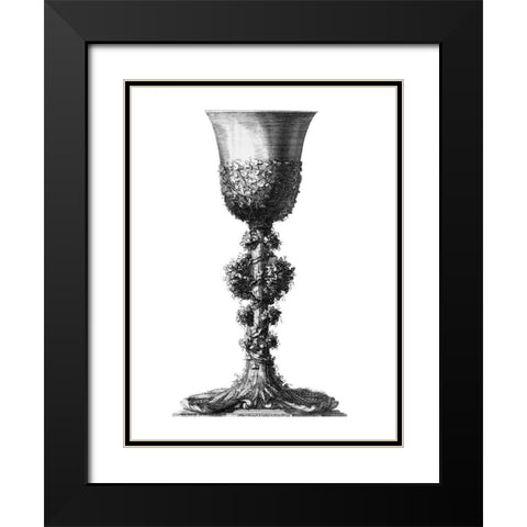 Black and White Goblet II Black Modern Wood Framed Art Print with Double Matting by Giardini, Giovanni