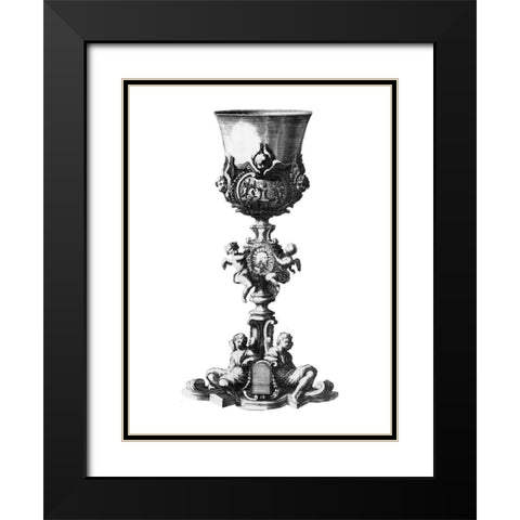 Black and White Goblet III Black Modern Wood Framed Art Print with Double Matting by Giardini, Giovanni