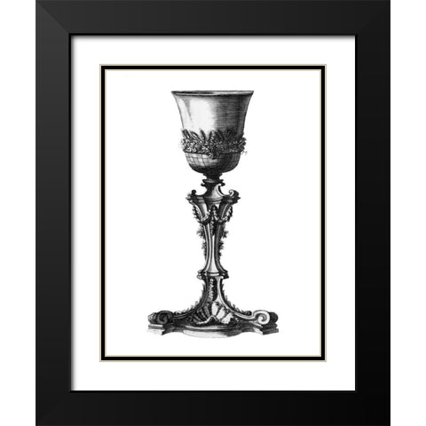 Black and White Goblet IV Black Modern Wood Framed Art Print with Double Matting by Giardini, Giovanni