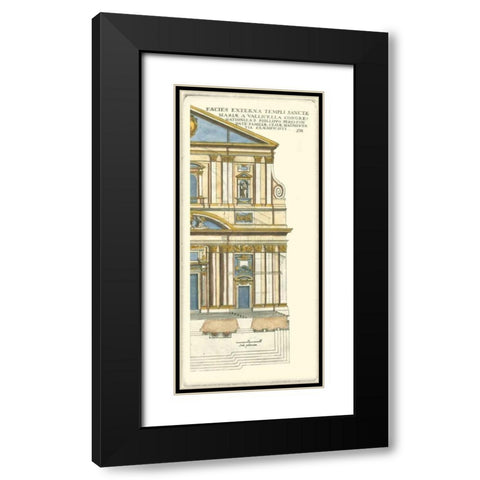 Classical Facade II Black Modern Wood Framed Art Print with Double Matting by Unknown