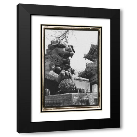 Imperial Lion, Beijing Black Modern Wood Framed Art Print with Double Matting by DeNardo, Laura