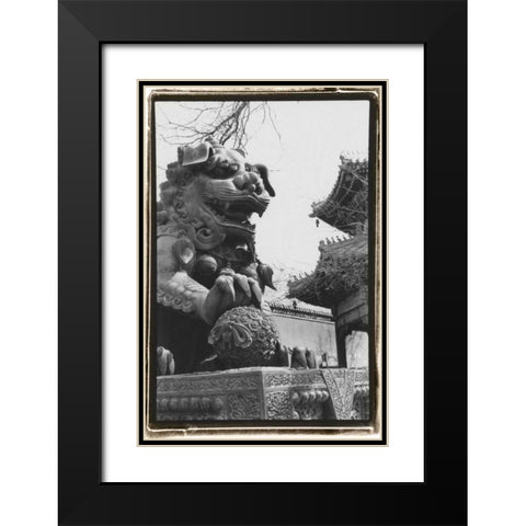 Imperial Lion, Beijing Black Modern Wood Framed Art Print with Double Matting by DeNardo, Laura
