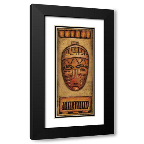 Swahili II Black Modern Wood Framed Art Print with Double Matting by Zarris, Chariklia