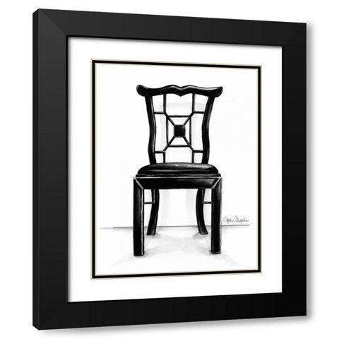 Designer Chair III Black Modern Wood Framed Art Print with Double Matting by Meagher, Megan