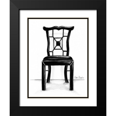 Designer Chair III Black Modern Wood Framed Art Print with Double Matting by Meagher, Megan