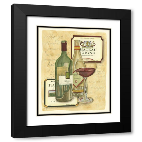 Small Wine Tasting II Black Modern Wood Framed Art Print with Double Matting by Vision Studio
