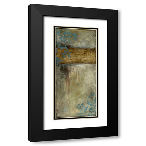 Teal Patina I  Black Modern Wood Framed Art Print with Double Matting by Goldberger, Jennifer