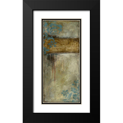 Teal Patina I  Black Modern Wood Framed Art Print with Double Matting by Goldberger, Jennifer