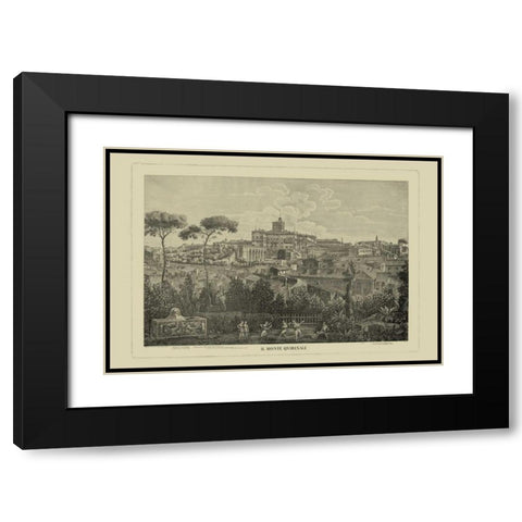 Piranesi View of Rome I Black Modern Wood Framed Art Print with Double Matting by Piranesi