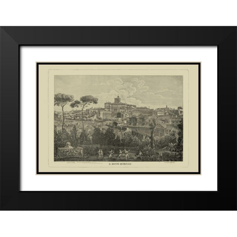 Piranesi View of Rome I Black Modern Wood Framed Art Print with Double Matting by Piranesi