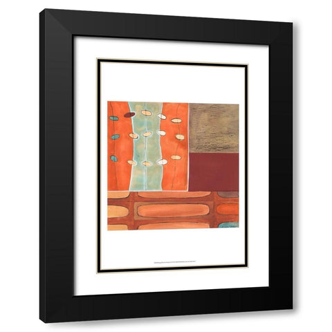 Egg Hunt in Orange II Black Modern Wood Framed Art Print with Double Matting by Vess, June Erica