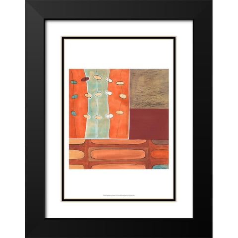 Egg Hunt in Orange II Black Modern Wood Framed Art Print with Double Matting by Vess, June Erica