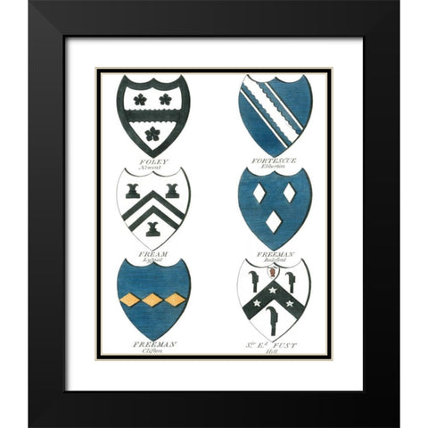 Coat of Arms I Black Modern Wood Framed Art Print with Double Matting by Catton