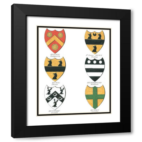 Coat of Arms II Black Modern Wood Framed Art Print with Double Matting by Catton