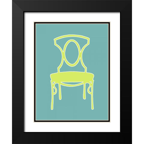 Small Graphic Chair I Black Modern Wood Framed Art Print with Double Matting by Zarris, Chariklia