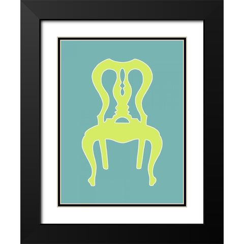 Small Graphic Chair II Black Modern Wood Framed Art Print with Double Matting by Zarris, Chariklia