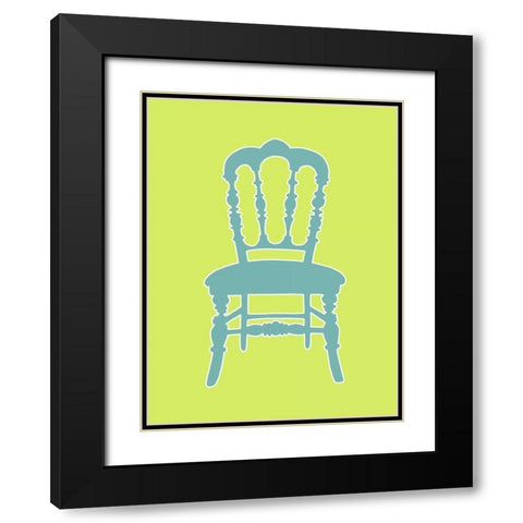 Small Graphic Chair III Black Modern Wood Framed Art Print with Double Matting by Zarris, Chariklia