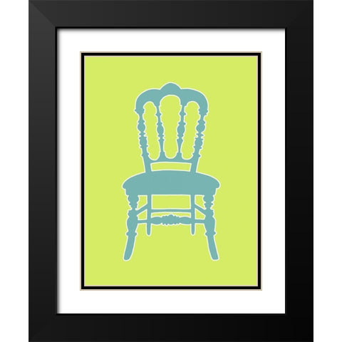 Small Graphic Chair III Black Modern Wood Framed Art Print with Double Matting by Zarris, Chariklia