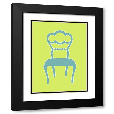 Small Graphic Chair IV Black Modern Wood Framed Art Print with Double Matting by Zarris, Chariklia