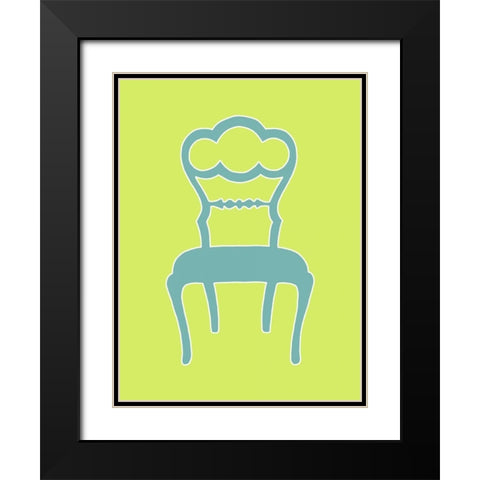 Small Graphic Chair IV Black Modern Wood Framed Art Print with Double Matting by Zarris, Chariklia