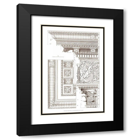 Small Corinthian Detail VI Black Modern Wood Framed Art Print with Double Matting by Vision Studio
