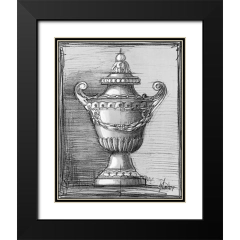 Custom Classical Sketch IV Black Modern Wood Framed Art Print with Double Matting by Harper, Ethan