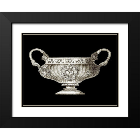 Small Garden Antiquities I (AH) Black Modern Wood Framed Art Print with Double Matting by Vision Studio