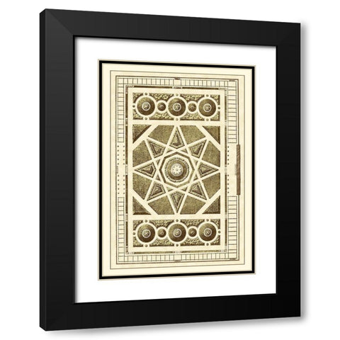 Small Garden Maze VI Black Modern Wood Framed Art Print with Double Matting by Blondel, J.F.