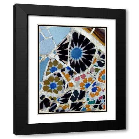 Mosaic Fragments I Black Modern Wood Framed Art Print with Double Matting by Vision Studio