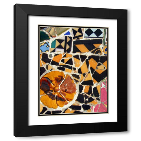 Mosaic Fragments IV Black Modern Wood Framed Art Print with Double Matting by Vision Studio