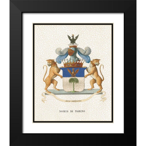 Stately Heraldry II Black Modern Wood Framed Art Print with Double Matting by Vision Studio