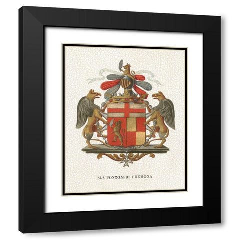 Stately Heraldry III Black Modern Wood Framed Art Print with Double Matting by Vision Studio