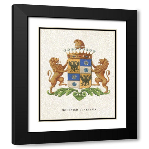 Stately Heraldry IV Black Modern Wood Framed Art Print with Double Matting by Vision Studio