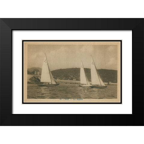 Summer in France VII Black Modern Wood Framed Art Print with Double Matting by Unknown