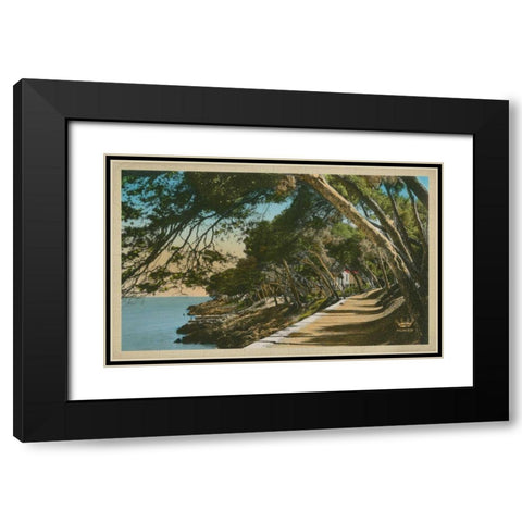 The Cote dAzur IV Black Modern Wood Framed Art Print with Double Matting by Unknown