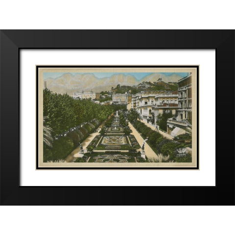 The Cote dAzur V Black Modern Wood Framed Art Print with Double Matting by Unknown