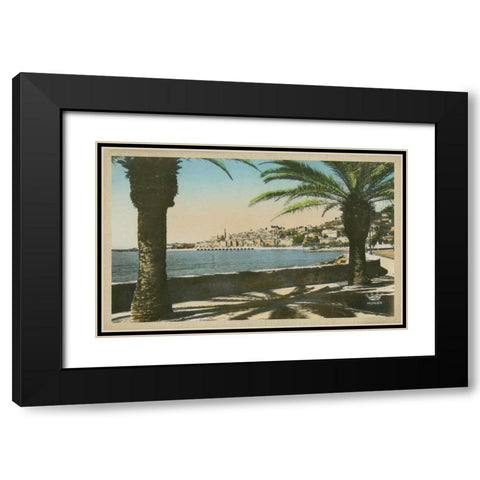 The Cote dAzur VI Black Modern Wood Framed Art Print with Double Matting by Unknown