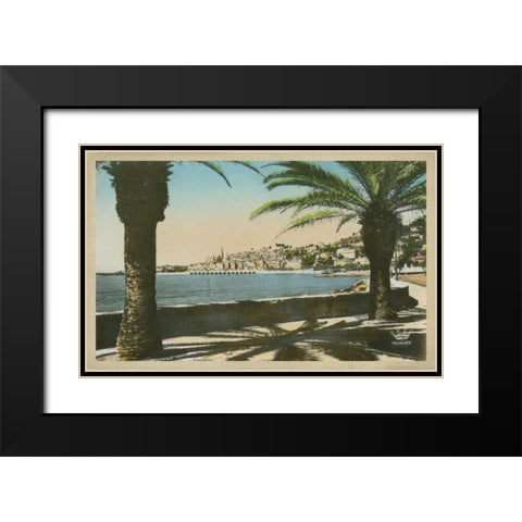 The Cote dAzur VI Black Modern Wood Framed Art Print with Double Matting by Unknown