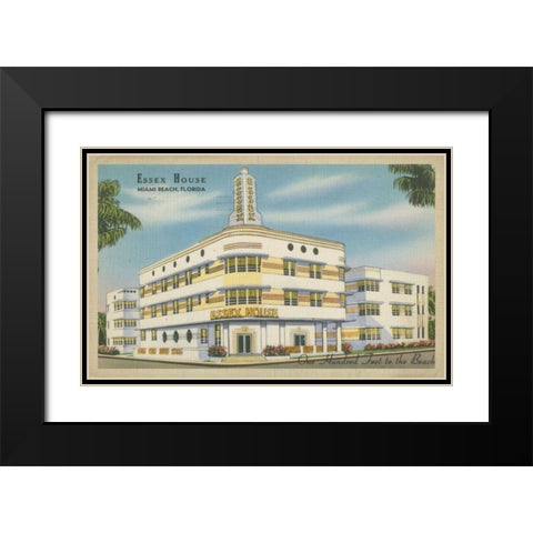 Miami Beach I Black Modern Wood Framed Art Print with Double Matting by Unknown
