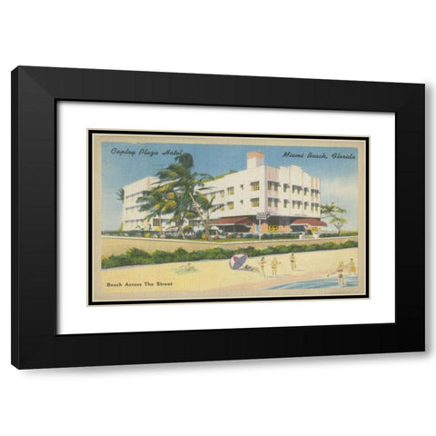 Miami Beach IV Black Modern Wood Framed Art Print with Double Matting by Unknown