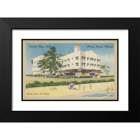 Miami Beach IV Black Modern Wood Framed Art Print with Double Matting by Unknown