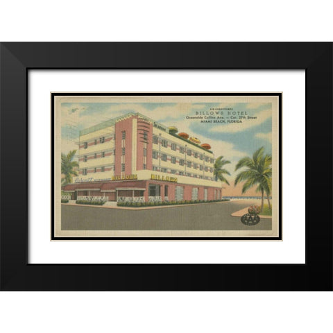 Miami Beach VI Black Modern Wood Framed Art Print with Double Matting by Unknown