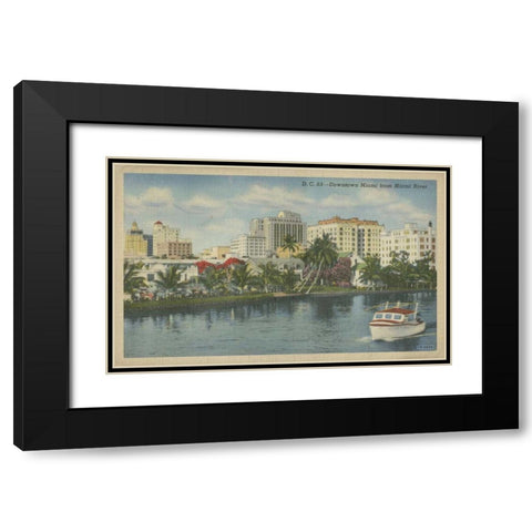 Miami Beach VIII Black Modern Wood Framed Art Print with Double Matting by Unknown