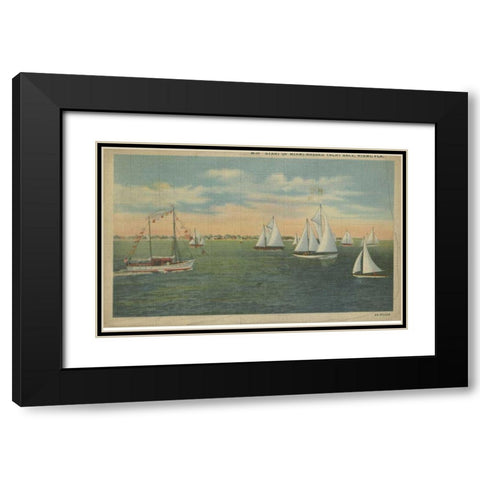 Miami Beach IX Black Modern Wood Framed Art Print with Double Matting by Unknown