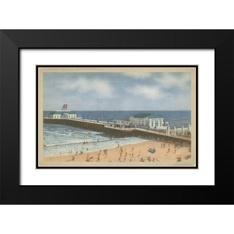 Atlantic City, NJ- I Black Modern Wood Framed Art Print with Double Matting by Unknown