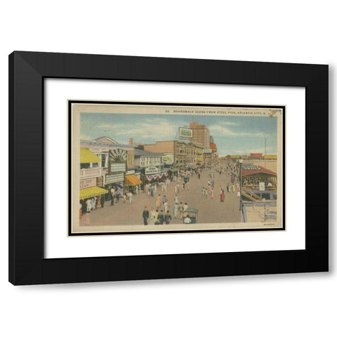 Atlantic City, NJ- VI Black Modern Wood Framed Art Print with Double Matting by Unknown