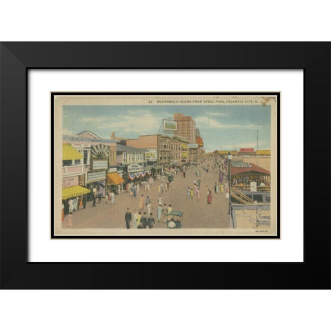 Atlantic City, NJ- VI Black Modern Wood Framed Art Print with Double Matting by Unknown