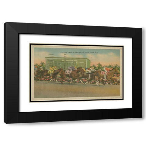 Close Finish Black Modern Wood Framed Art Print with Double Matting by Unknown