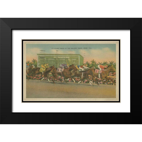 Close Finish Black Modern Wood Framed Art Print with Double Matting by Unknown