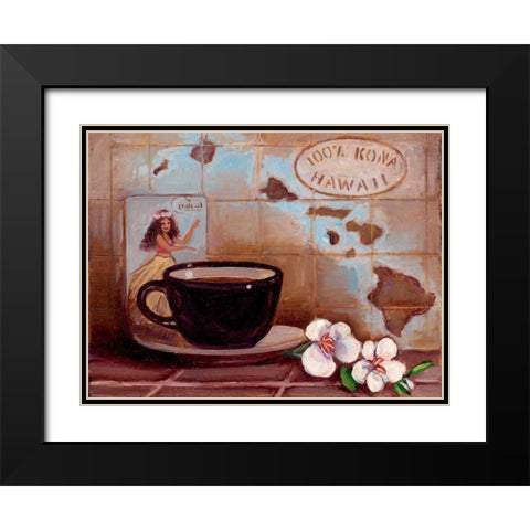 Kona Hawaii Black Modern Wood Framed Art Print with Double Matting by Kasun, Theresa